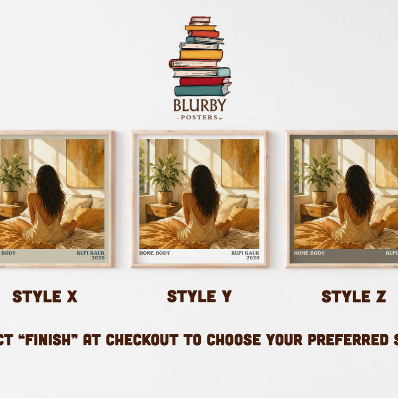 Home Body literary print in frame leaning in hallway – poetry wall art