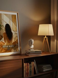 Home Body watercolour print on bookshelf – Rupi Kaur fan gift