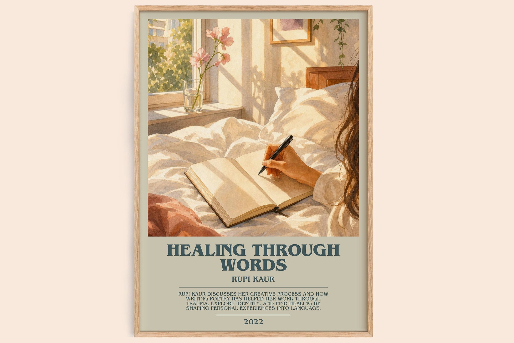 Healing Through Words Bookish Wall Art by Rupi Kaur
