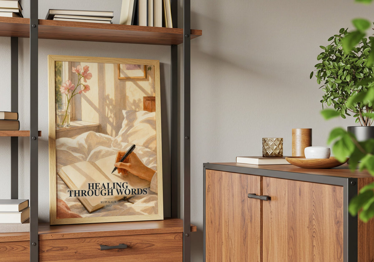 Healing Through Words book watercolour illustration paper finish options – matte satin gloss