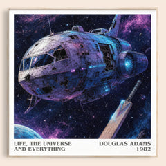 Life, the Universe and Everything Literary Art Print by Douglas Adams