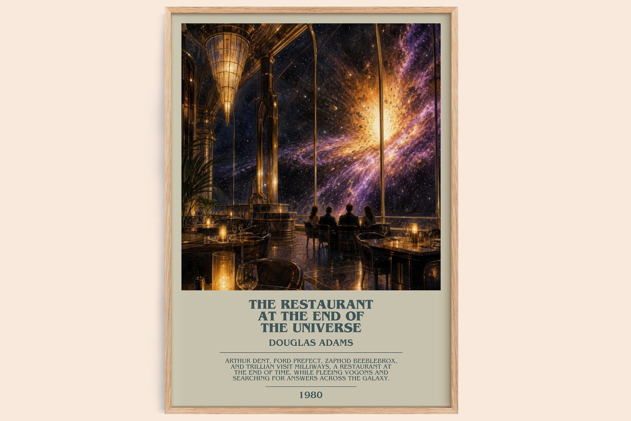 Restaurant at the End of the Universe Bookish Wall Art by D. Adams