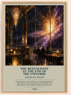 Restaurant at the End of the Universe Bookish Wall Art by D. Adams