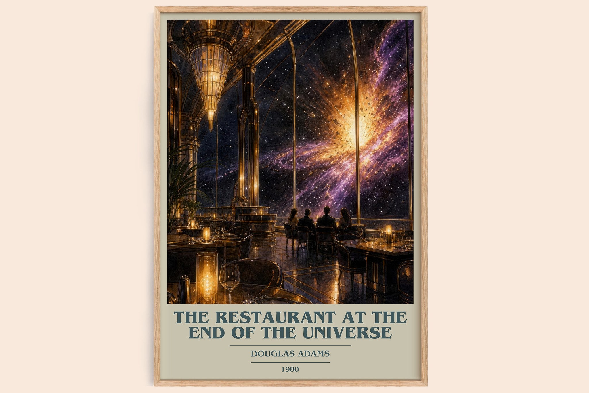 Restaurant at the End of the Universe Book Cover Poster by D. Adams