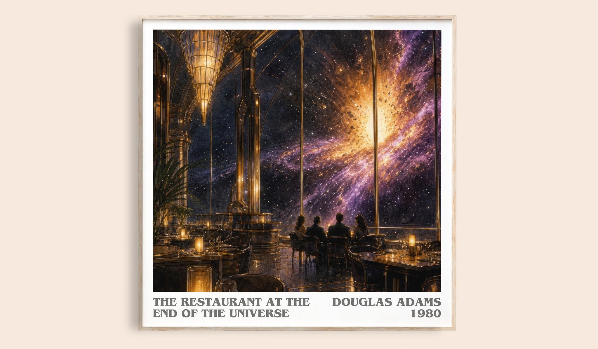 Restaurant at the End of the Universe Literary Art Print by D. Adams
