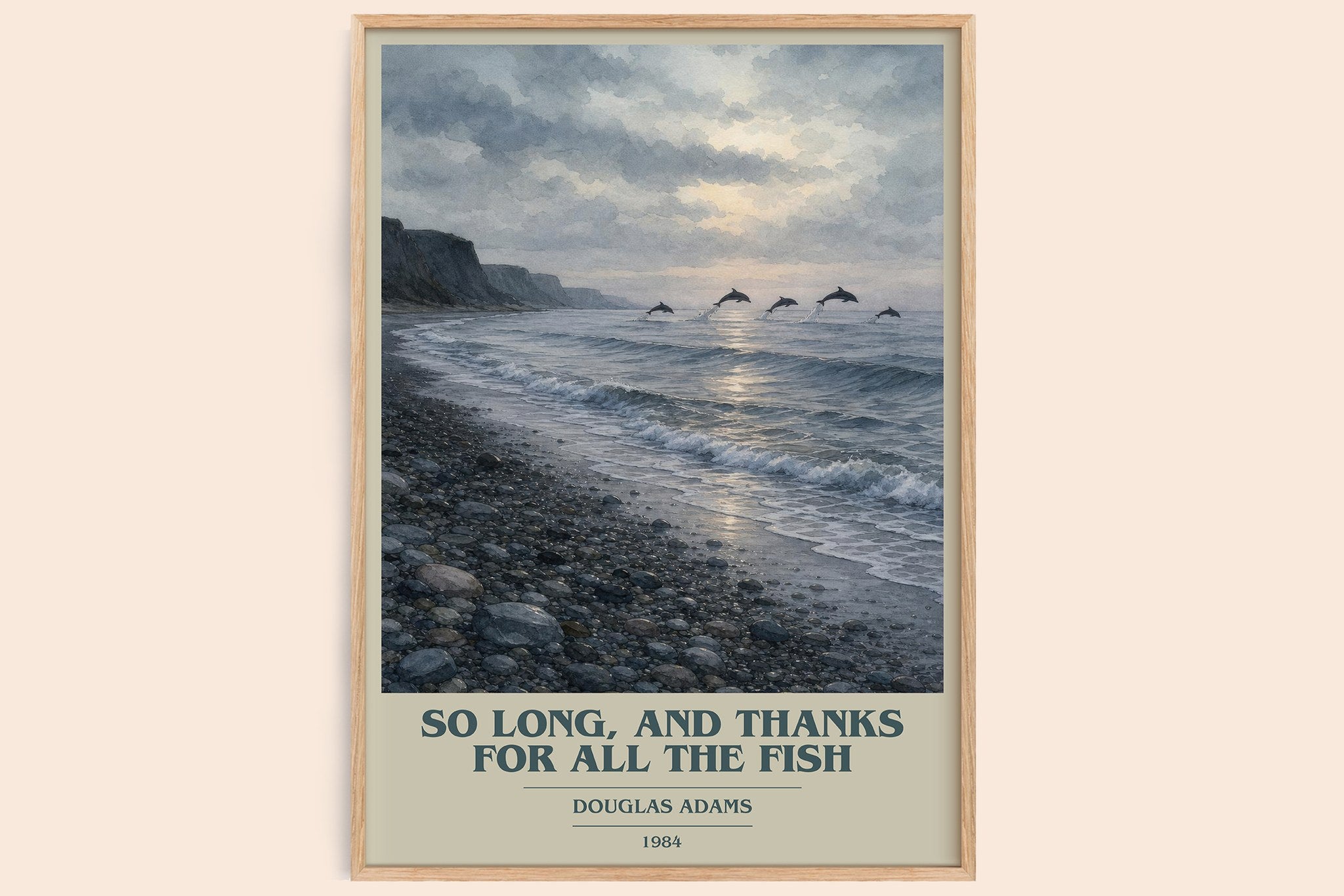 So long, and thanks for all the fish Book Cover Poster by D. Adams