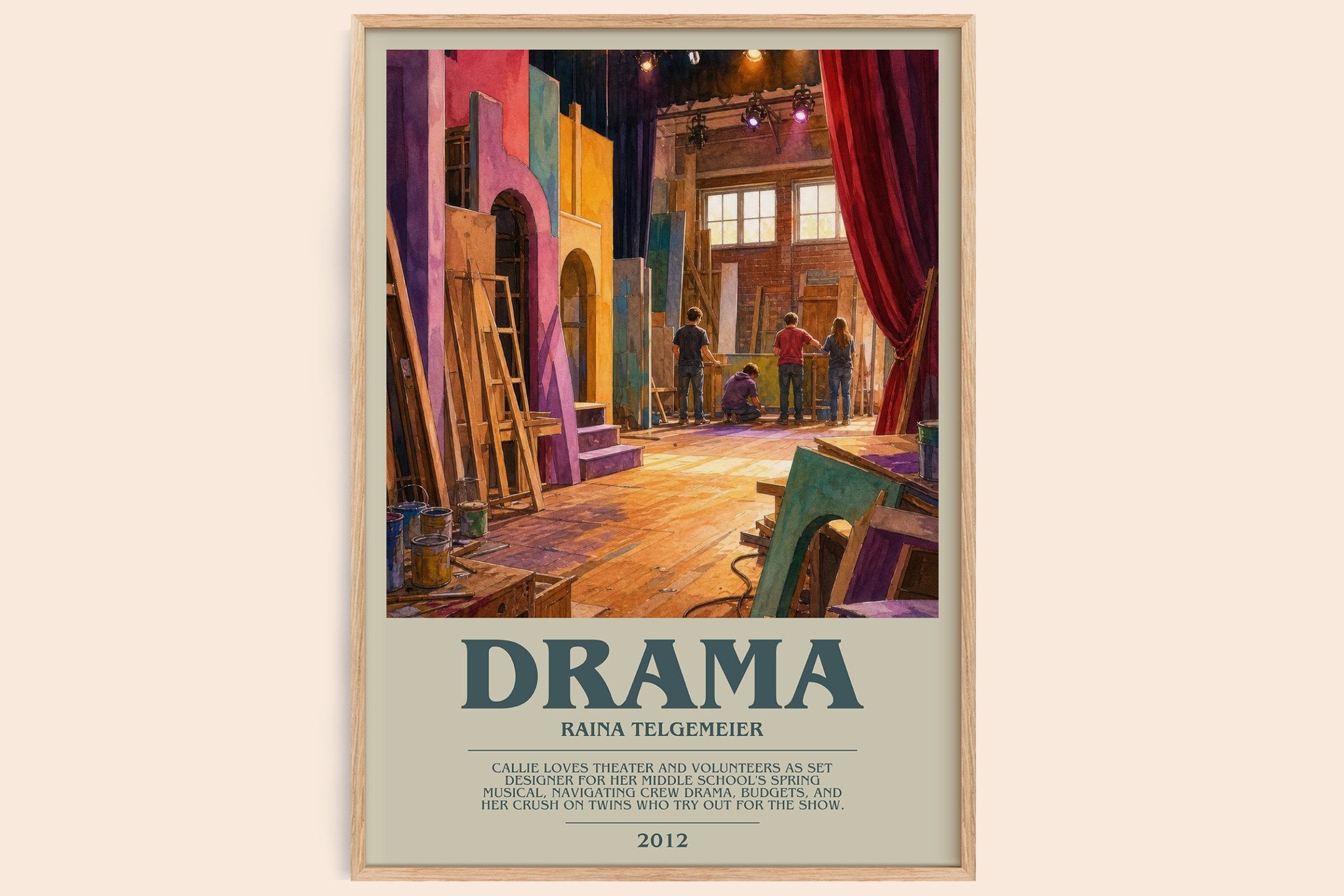 Drama Bookish Wall Art by Raina Telgemeier