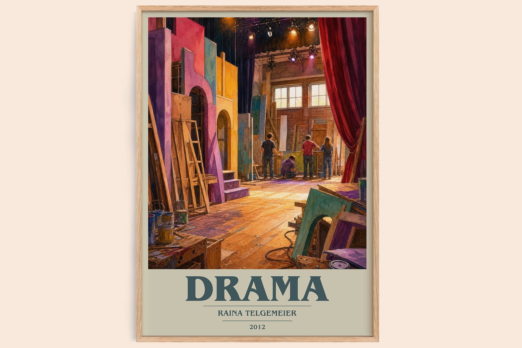 Drama Book Cover Poster by Raina Telgemeier