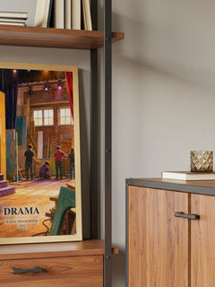 Drama book watercolour illustration paper finish options – matte satin gloss