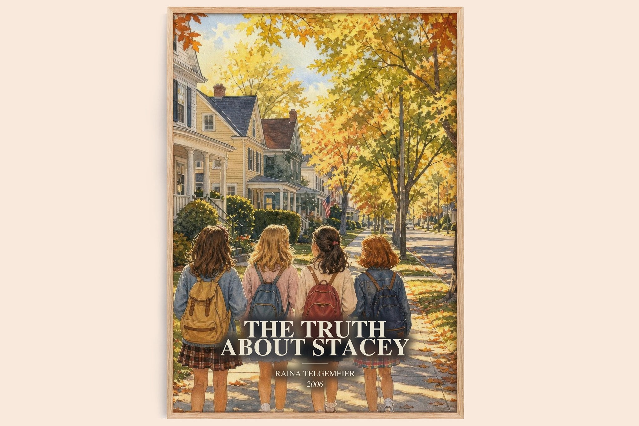 Truth About Stacey Book Watercolour Illustration by Raina Telgemeier