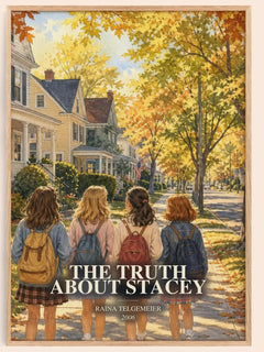 The Truth About Stacey watercolour book poster by Raina Telgemeier – framed literary art print