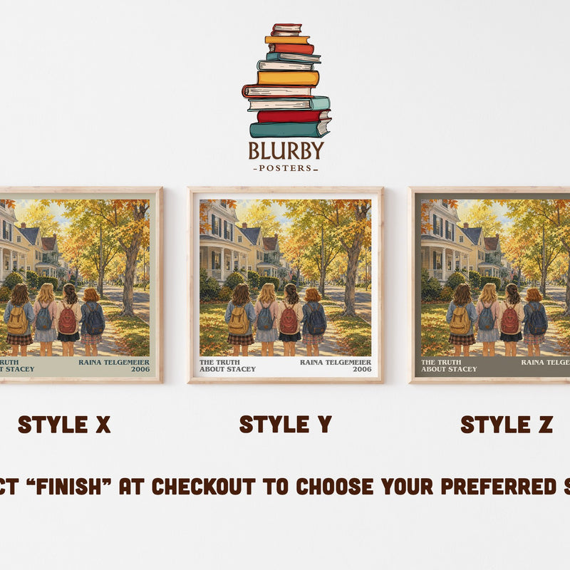 The Truth About Stacey literary print in frame leaning in hallway – childrens wall art