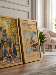 The Truth About Stacey watercolour print framed by window – literary home decor