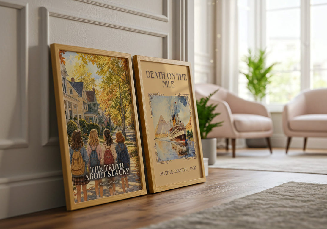 The Truth About Stacey watercolour print framed by window – literary home decor