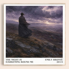 The Night is Darkening Round Me literary book poster by Emily Brontë – framed literary art print