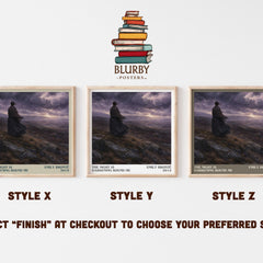 The Night is Darkening Round Me literary print in frame leaning in hallway – poetry wall art