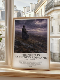 The Night is Darkening Round Me Bookish Wall Art by Emily Brontë – image 2