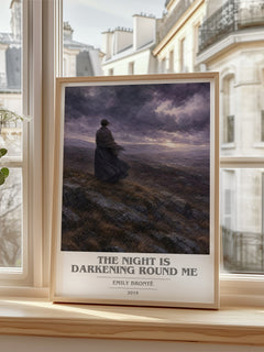 The Night is Darkening Round Me book cover poster colour and style options – Emily Brontë book art