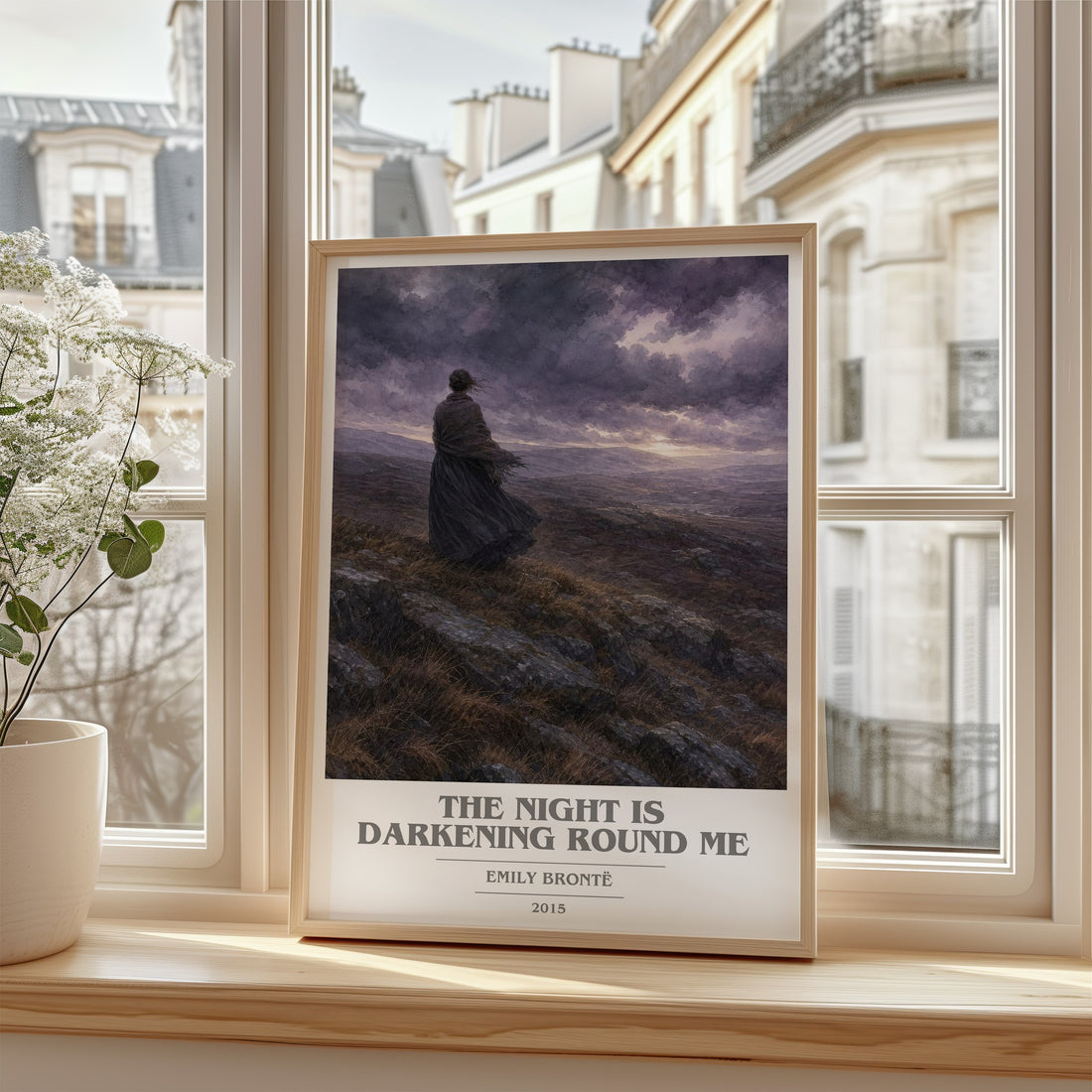 The Night is Darkening Round Me book cover poster colour and style options – Emily Brontë book art