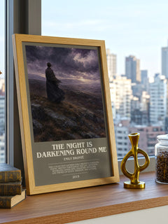 The Night is Darkening Round Me Bookish Wall Art by Emily Brontë – image 3