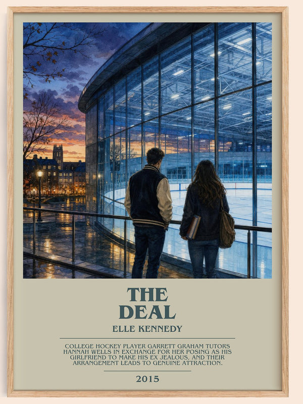The Deal bookish book poster by Elle Kennedy – framed literary art print