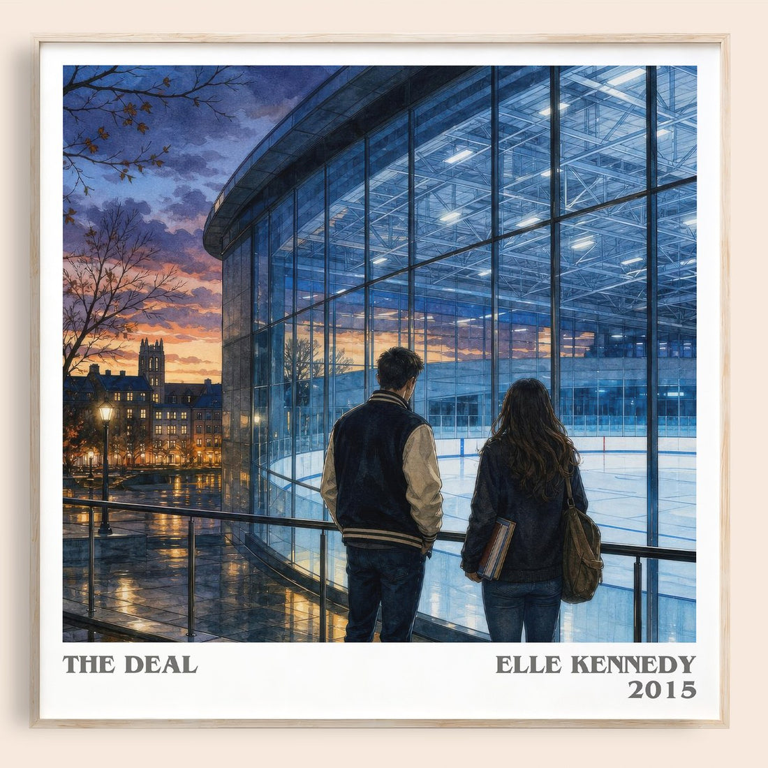 The Deal literary book poster by Elle Kennedy – framed literary art print