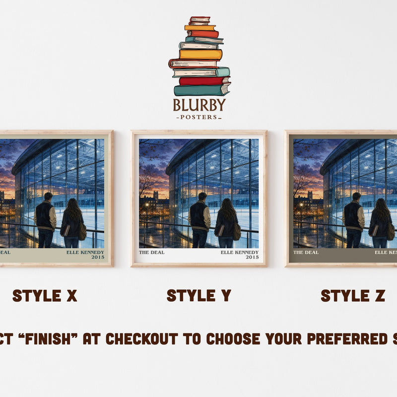 The Deal literary print in frame leaning in hallway – romance wall art
