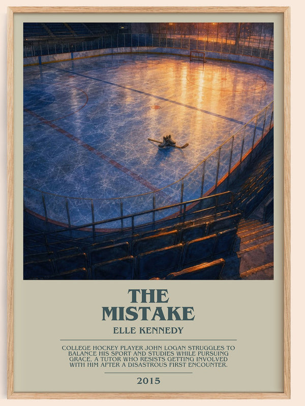 The Mistake bookish book poster by Elle Kennedy – framed literary art print