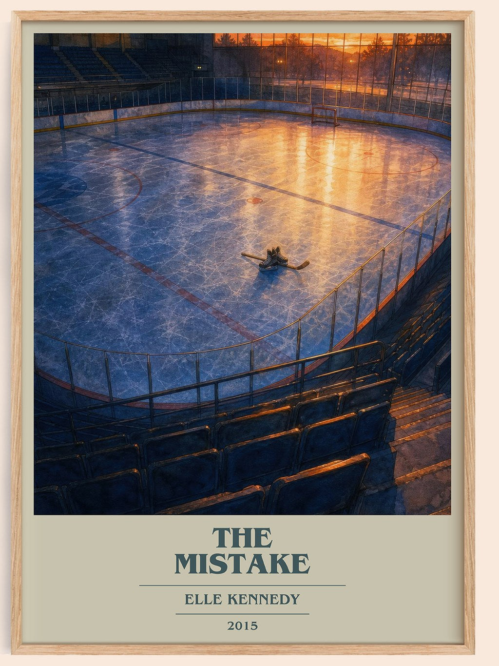 The Mistake book cover book poster by Elle Kennedy – framed literary art print