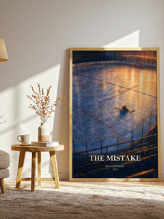 The Mistake watercolour print in frame leaning in hallway – romance wall art