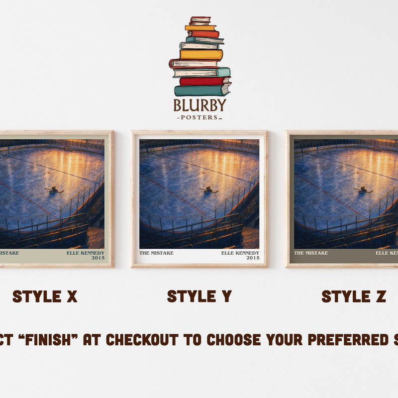 The Mistake literary print in frame leaning in hallway – romance wall art