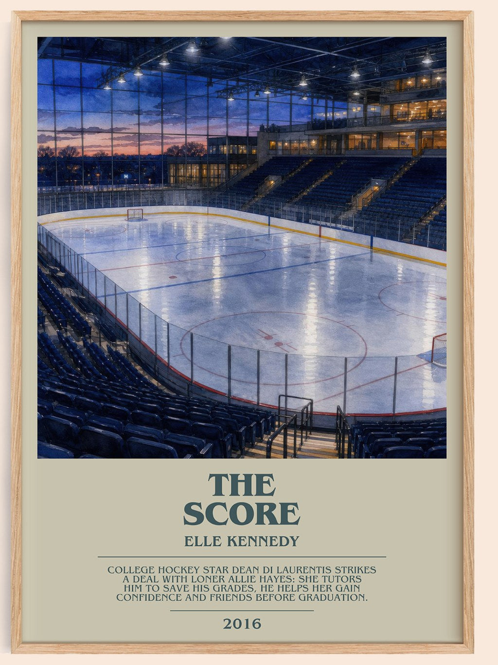 The Score bookish book poster by Elle Kennedy – framed literary art print