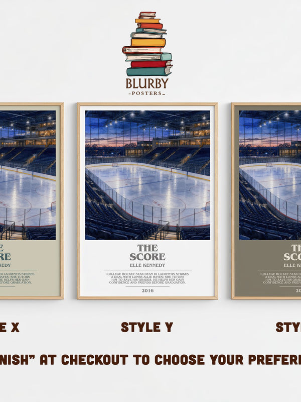 The Score bookish print in frame leaning in hallway – romance wall art