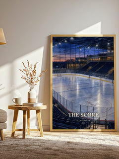 The Score watercolour print in frame leaning in hallway – romance wall art