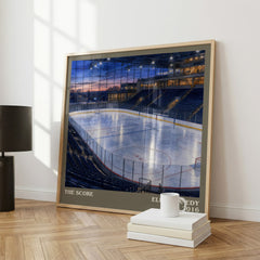 The Score literary print framed by window – literary home decor