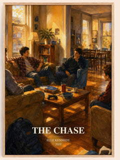The Chase watercolour book poster by Elle Kennedy – framed literary art print