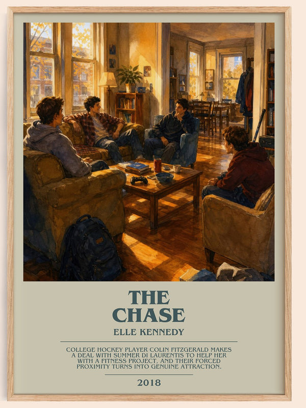 The Chase bookish book poster by Elle Kennedy – framed literary art print
