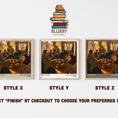 The Chase literary print in frame leaning in hallway – romance wall art