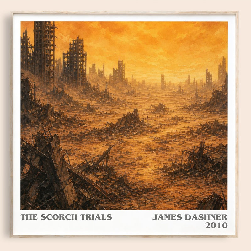 The Scorch Trials literary book poster by James Dashner – framed literary art print
