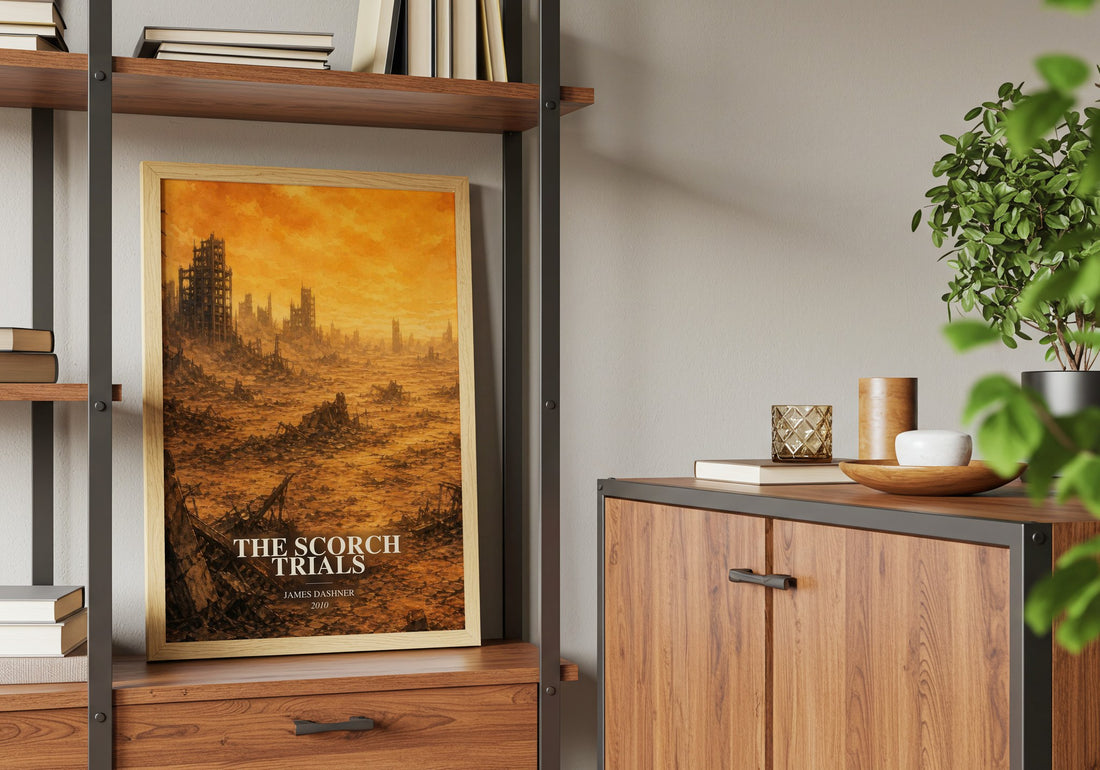The Scorch Trials book watercolour illustration paper finish options – matte satin gloss