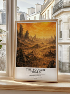The Scorch Trials book cover poster colour and style options – James Dashner book art