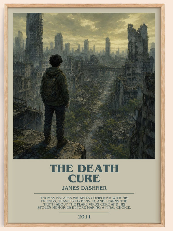 The Death Cure bookish book poster by James Dashner – framed literary art print