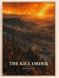 The Kill Order watercolour book poster by James Dashner – framed literary art print
