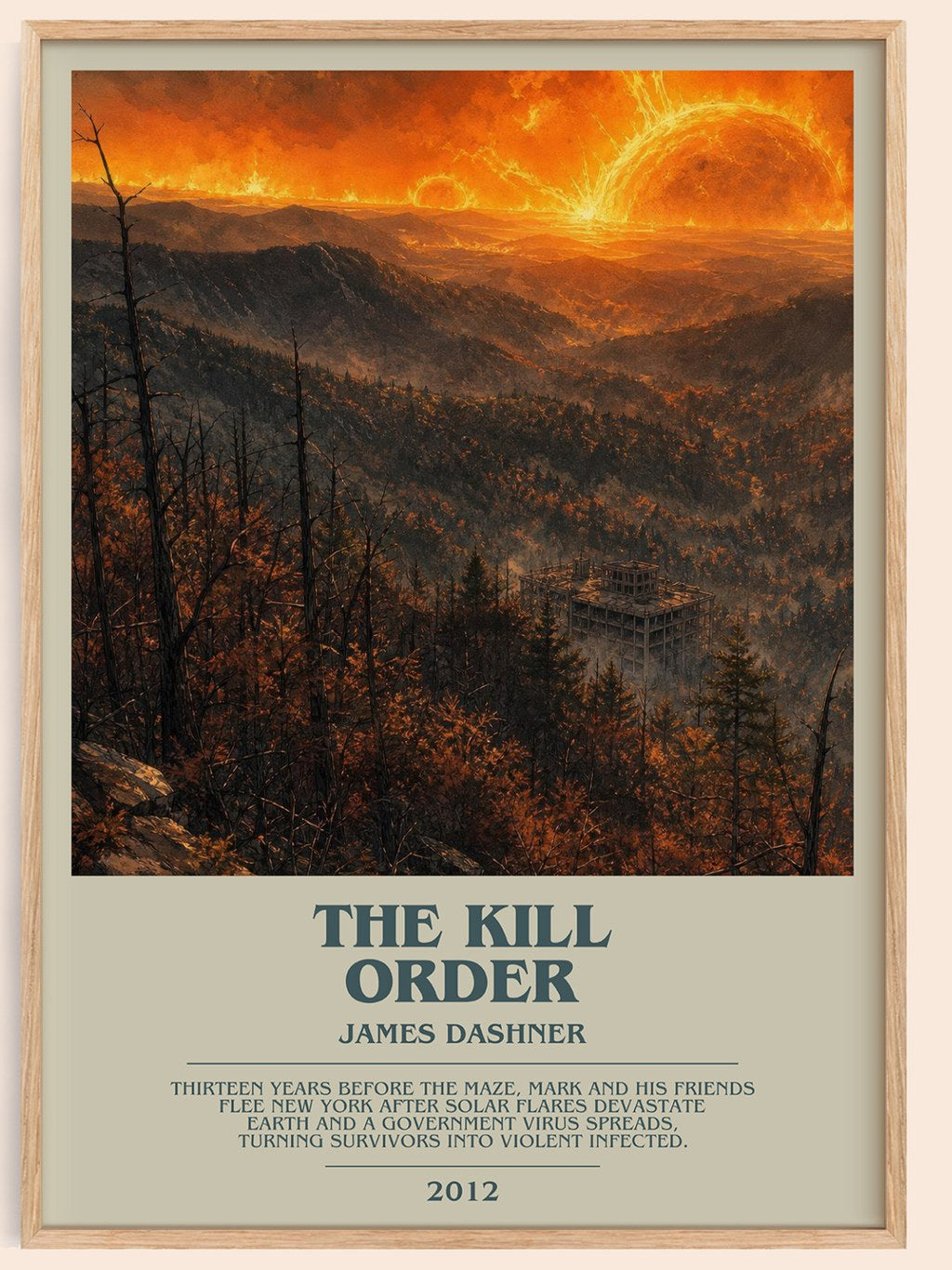The Kill Order bookish book poster by James Dashner – framed literary art print