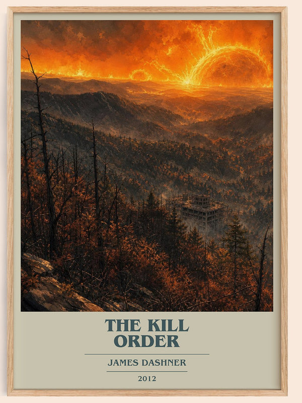 The Kill Order book cover book poster by James Dashner – framed literary art print