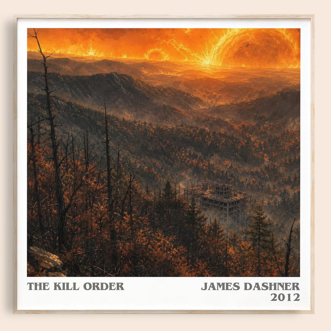 The Kill Order literary book poster by James Dashner – framed literary art print