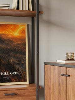 The Kill Order book watercolour illustration paper finish options – matte satin gloss