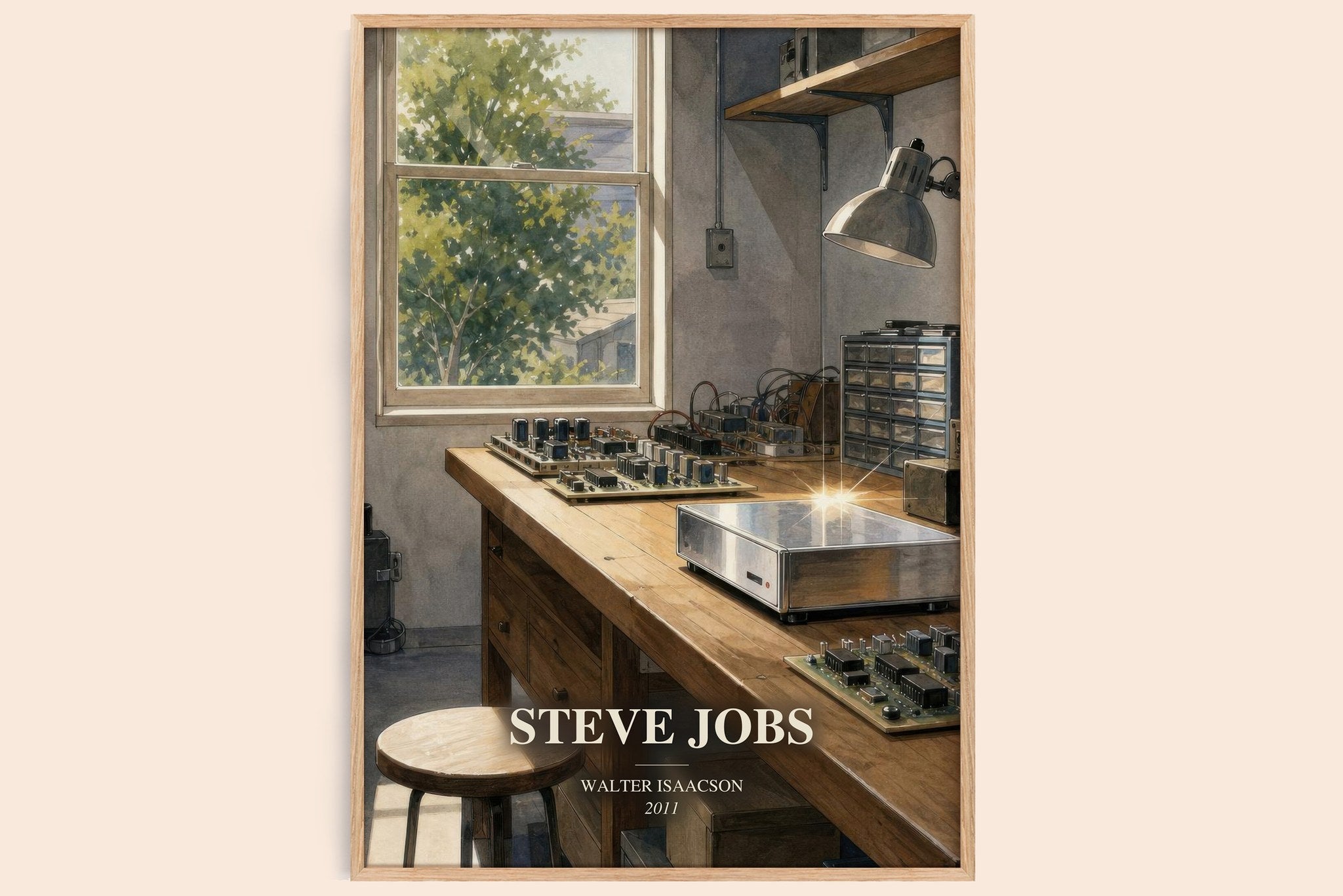Steve Jobs Book Watercolour Illustration by Walter Isaacson