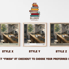 Steve Jobs literary print in frame leaning in hallway – non fiction wall art