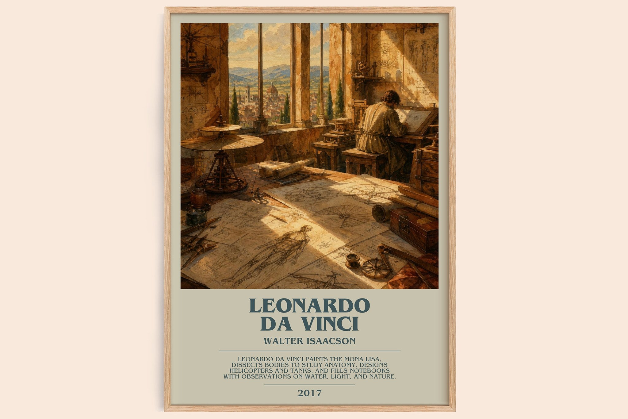 Leonardo da Vinci Bookish Wall Art by Walter Isaacson